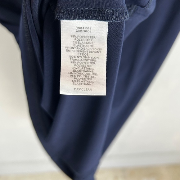 Ralph Lauren size 12 sheath ruched dress navy sequin keyhole stretch knee length - Picture 11 of 11